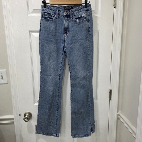 Judy Blue High Rise Slim Bootcut Jeans with Slit Hem - Size 7/28 - Picture 3 of 8